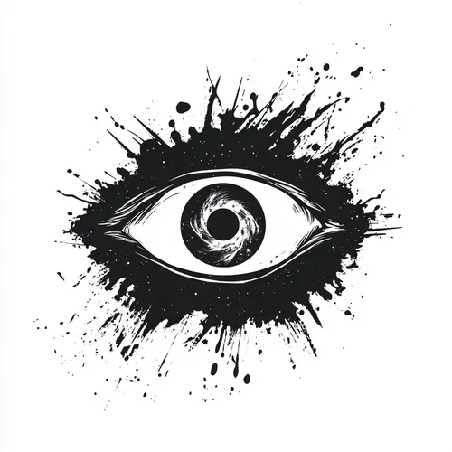 Stylized Galaxy Logo Design in Black and White