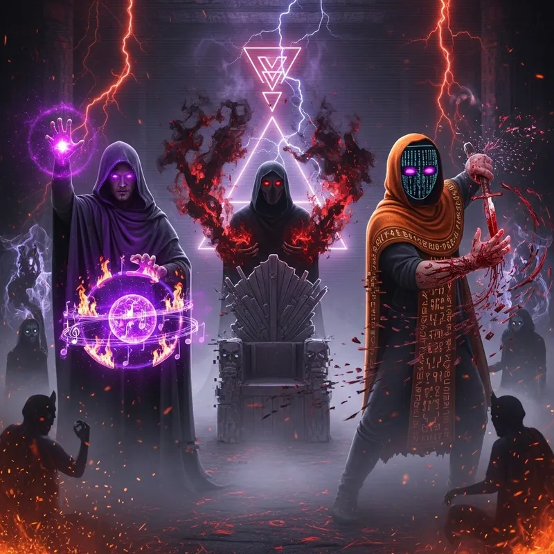 Mystical Ritual in a Dark Chamber