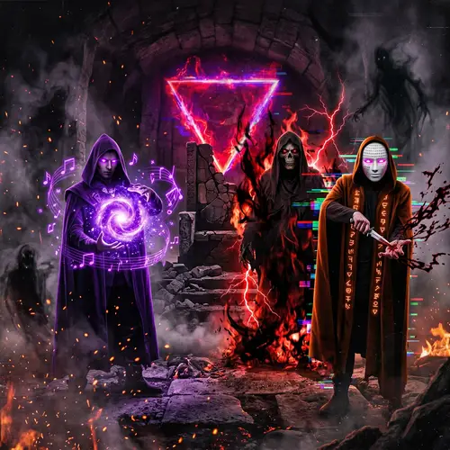 Mystical Ritual in a Dark Chamber