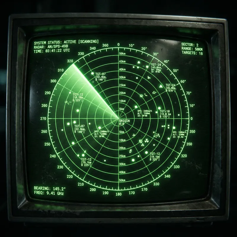 Futuristic Radar Interface for Hackers