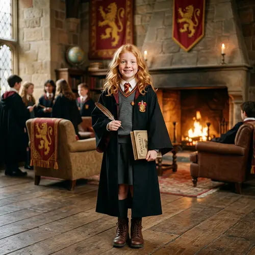 Gryffindor Child with Strawberry Blonde Hair