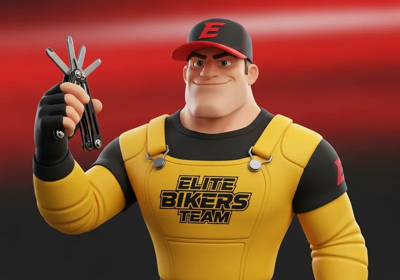 Elite Bikers Team Mascot – 3D Cartoon Design