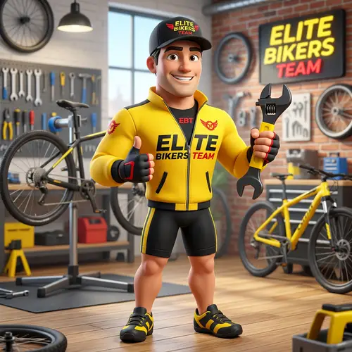 Elite Bikers Team Mascot – 3D Cartoon Design