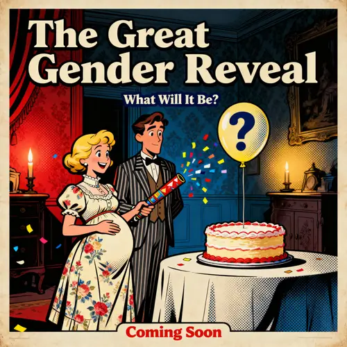Animated Gender Reveal Party Poster