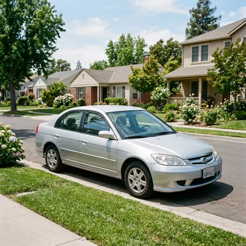 Compact Silver Sedan Automobile | Sleek Aerodynamic Design
