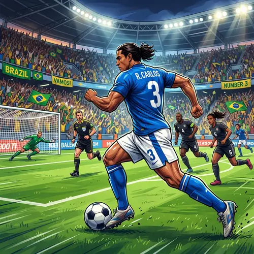 Dynamic Football Game with Hispanic Athlete in Vibrant Kit