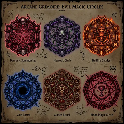 Evil Magic Circle Game Asset Design