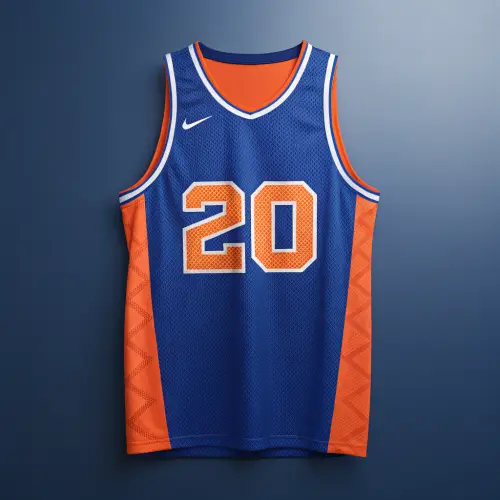 Custom Blue and Orange 20 Jersey Design