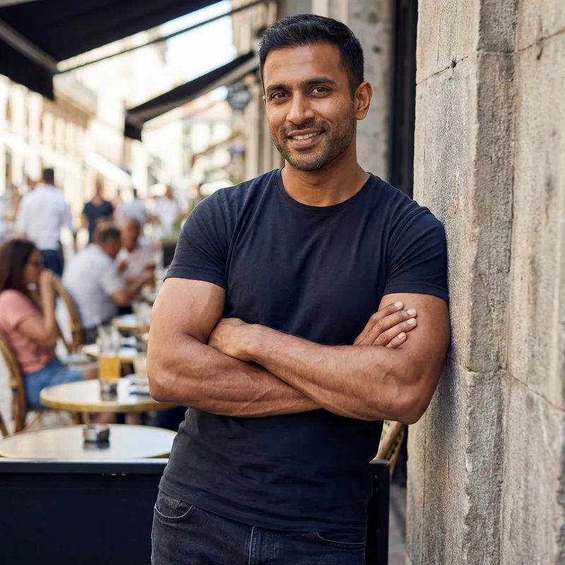 Handsome South Asian Muscular Man | Strong & Confident Pose