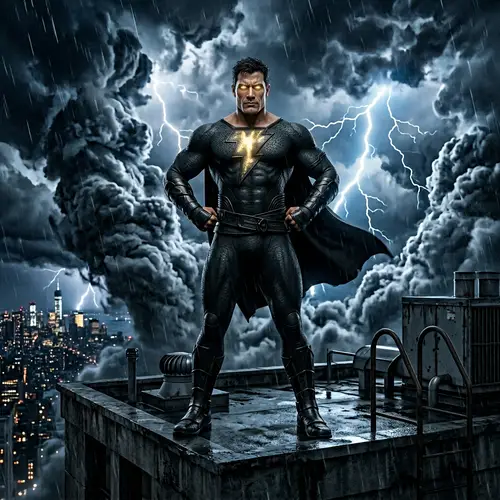 Black Adam - Powerful Superhero in Striking Black Suit