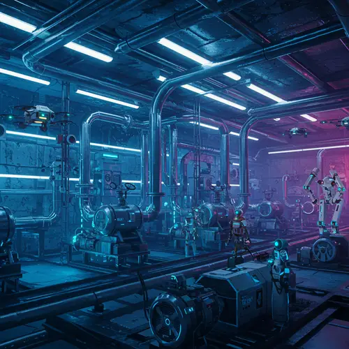 Futuristic Underground Water Pressure Station