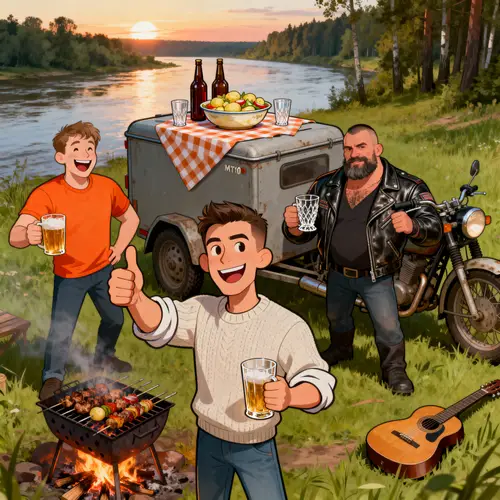 Celebratory Summer Evening by the River