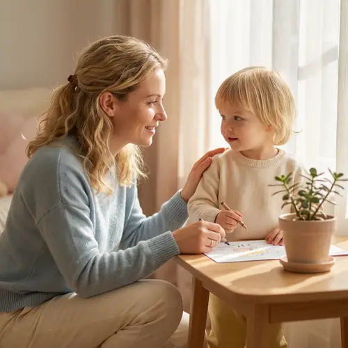 Empathetic Mother Nurturing Child in Joyful Moment | Heartwarming Scene