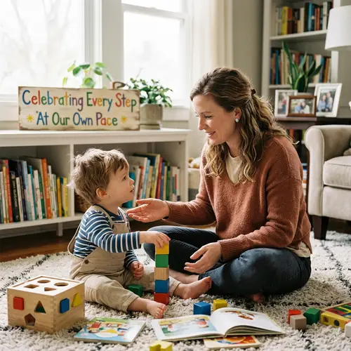 Empathic Caucasian Mother Celebrating Child's Milestones