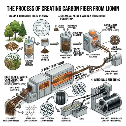 Creating Carbon Fiber from Lignin: Process & Transformation