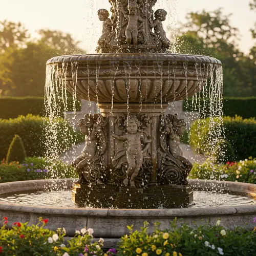 Beautiful Overflowing Fountain