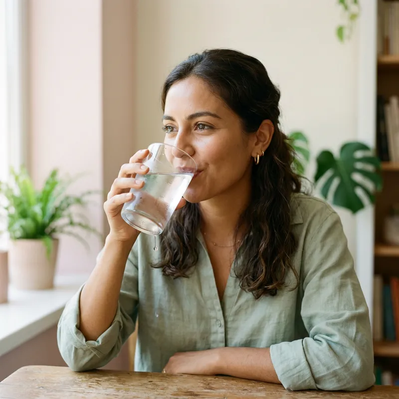 Refreshing Water: A Moment of Tranquility