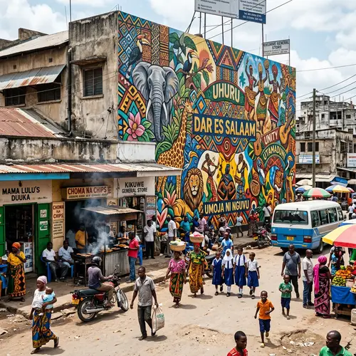 Vibrant African Street Art in Dar es Salaam | Urban Diversity