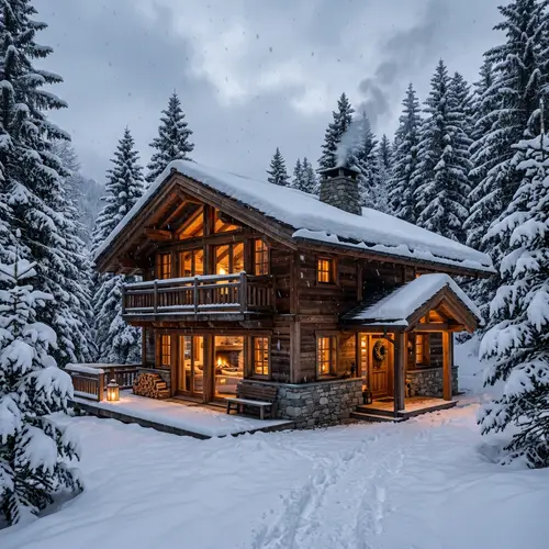 Luxury Chalet in Snowy Forest | Photo Gallery