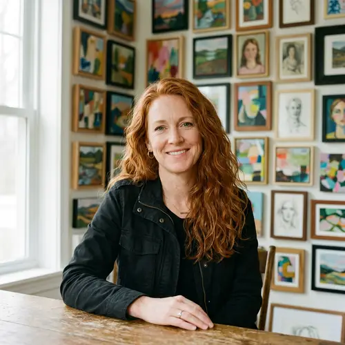 Elegant Portrait of a Mature Woman with Red Hair