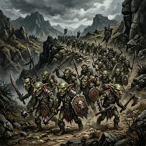 Menacing Goblin March: Rough Terrain Encounter
