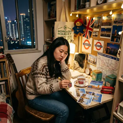 Yearning for London: Asian Girl's Despair in Shanghai Studio