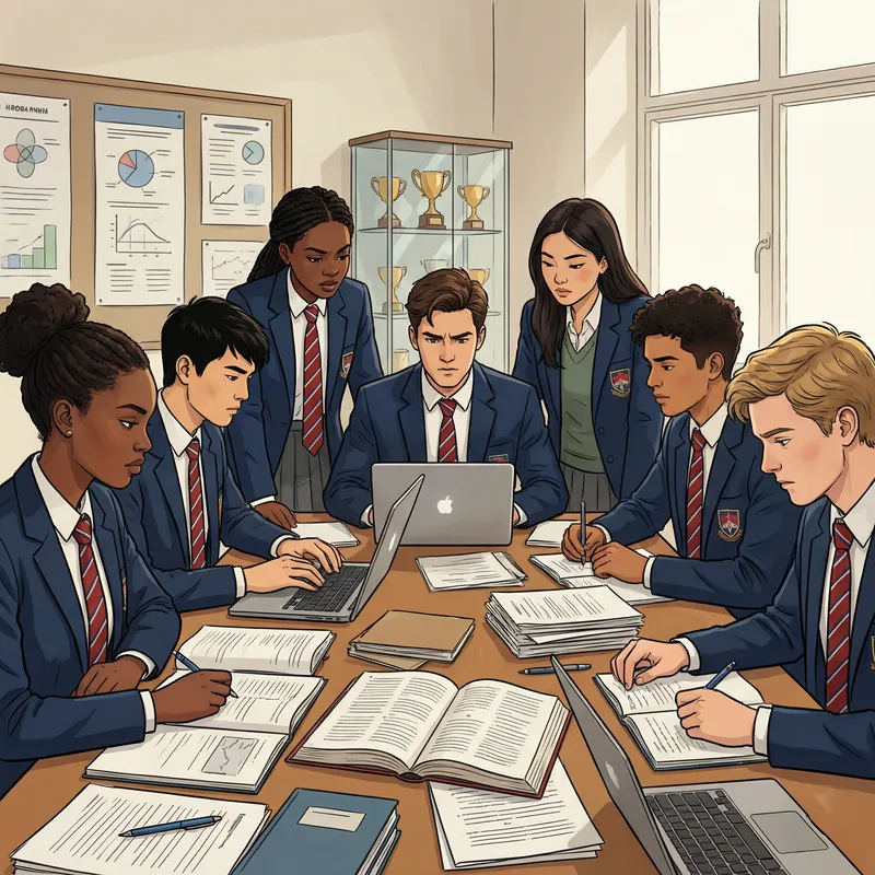 Busy Lasallian Student Managing Multiple Schoolworks