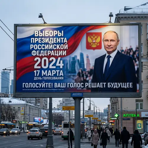 2024 Russian Federation Political Leader Election Billboard