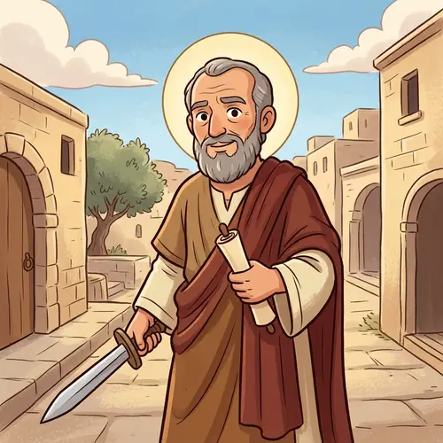 Cartoon Image of St Paul - Vibrant Artwork