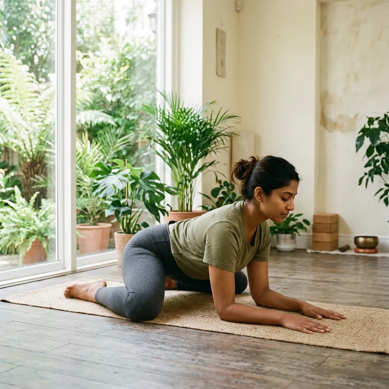 Woman in Yoga Attire Perfecting the Frog Pose