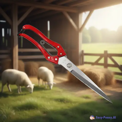 Realistic Sheep Farm Scissors in Soft Light