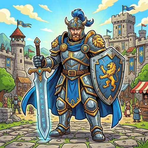 Vibrant Cartoon Fantasy Hero Portraits