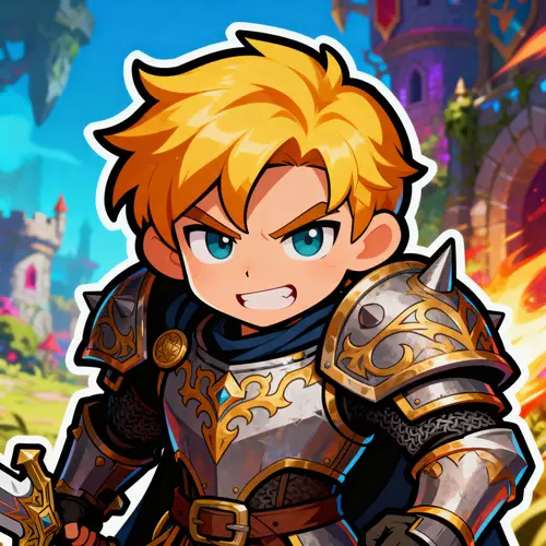 Vibrant Cartoon Fantasy Hero Portraits