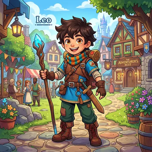 Cute 2D Boy Character Art for Games
