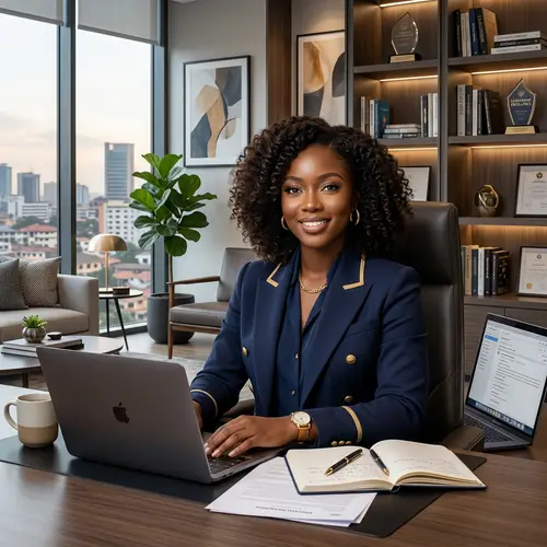 Empowered African Woman in Business Elegance