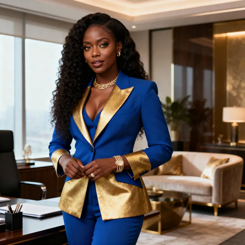 Empowered African Woman in Business Elegance
