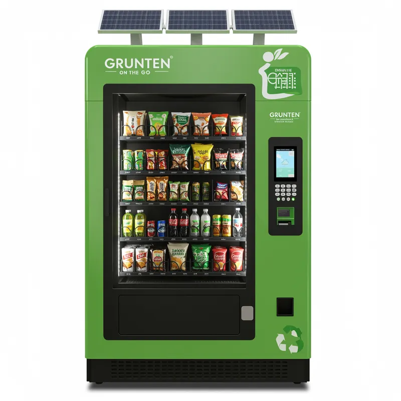 Futuristic Grunten Vending Machine with Touchscreen Controls Futuristic Grunten Vending Machine with Touchscreen Controls