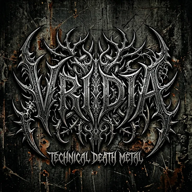 VRIDJA: Technical Death Metal Band Logo