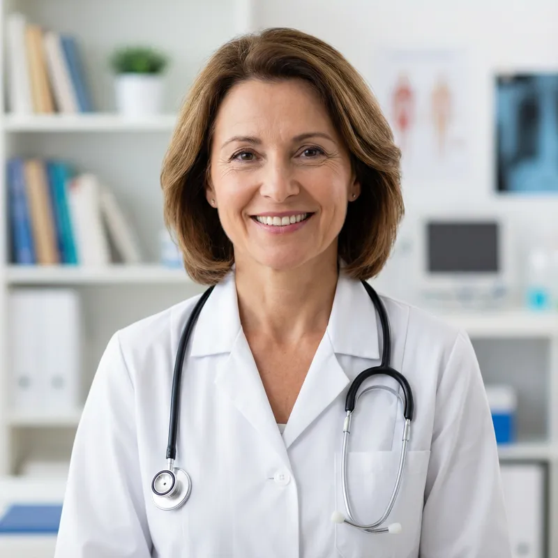 Trustworthy Doctor Headshot in White Coat