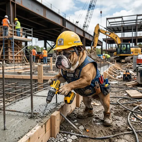 Bulldog Construction Worker: A Pawsitive Approach