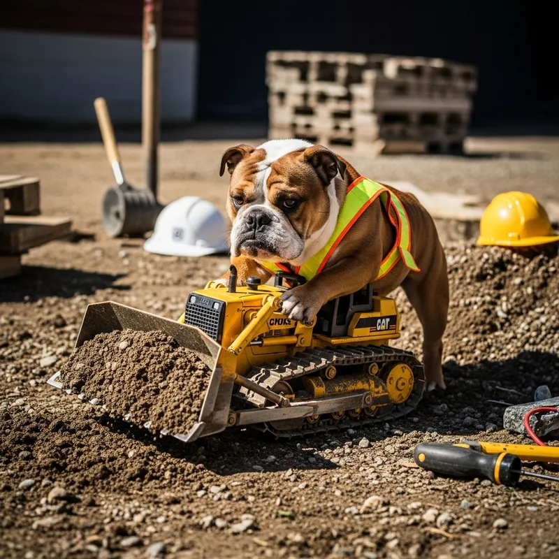 Bulldog Construction Worker: A Pawsitive Approach
