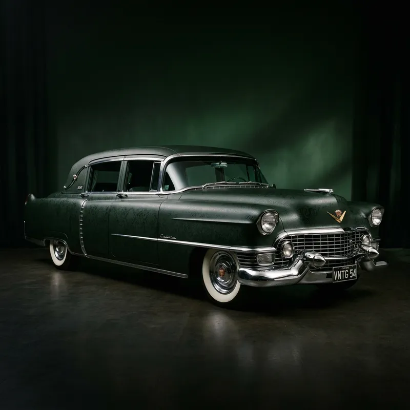 Classic Cadillac S&S Limousine in Matte Green