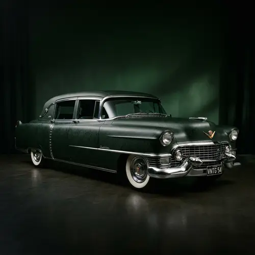 Classic Cadillac S&S Limousine in Matte Green