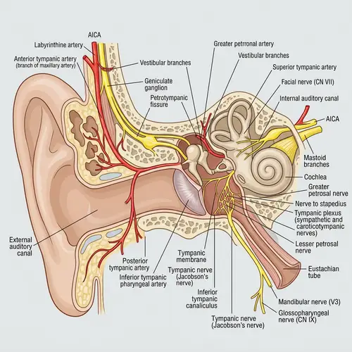 Middle Ear Innervation and Blood Supply: Detailed Anatomy