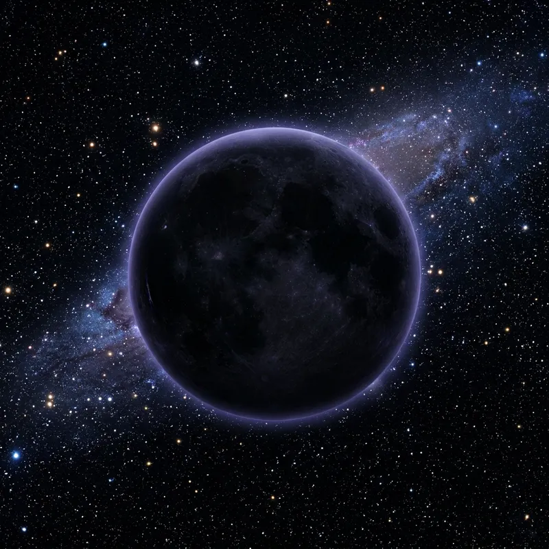 Black Space Planet - Cosmic Sphere in Infinite Universe