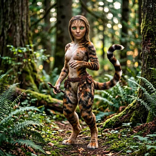 Fantastical Creature: Human-Cat DNA Fusion