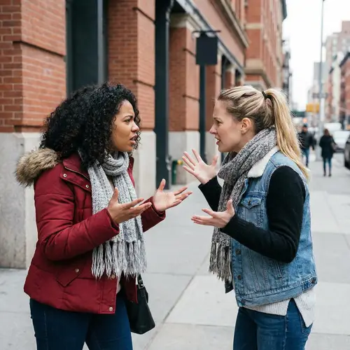 Confrontation Between Two Angry Women