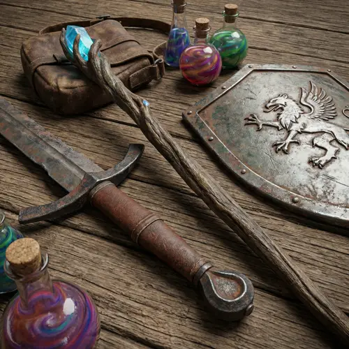 Fantasy RPG Character Weapons & Items