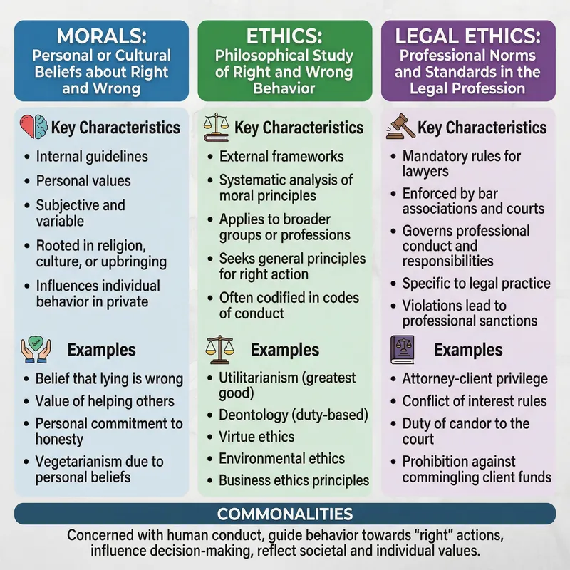 Ethics, Morals, and Legal Ethics: A Comparative Overview