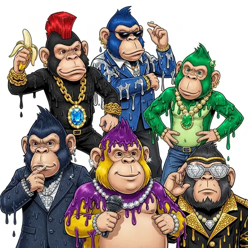 Adorable Ape Mascots in Jewels and Drip